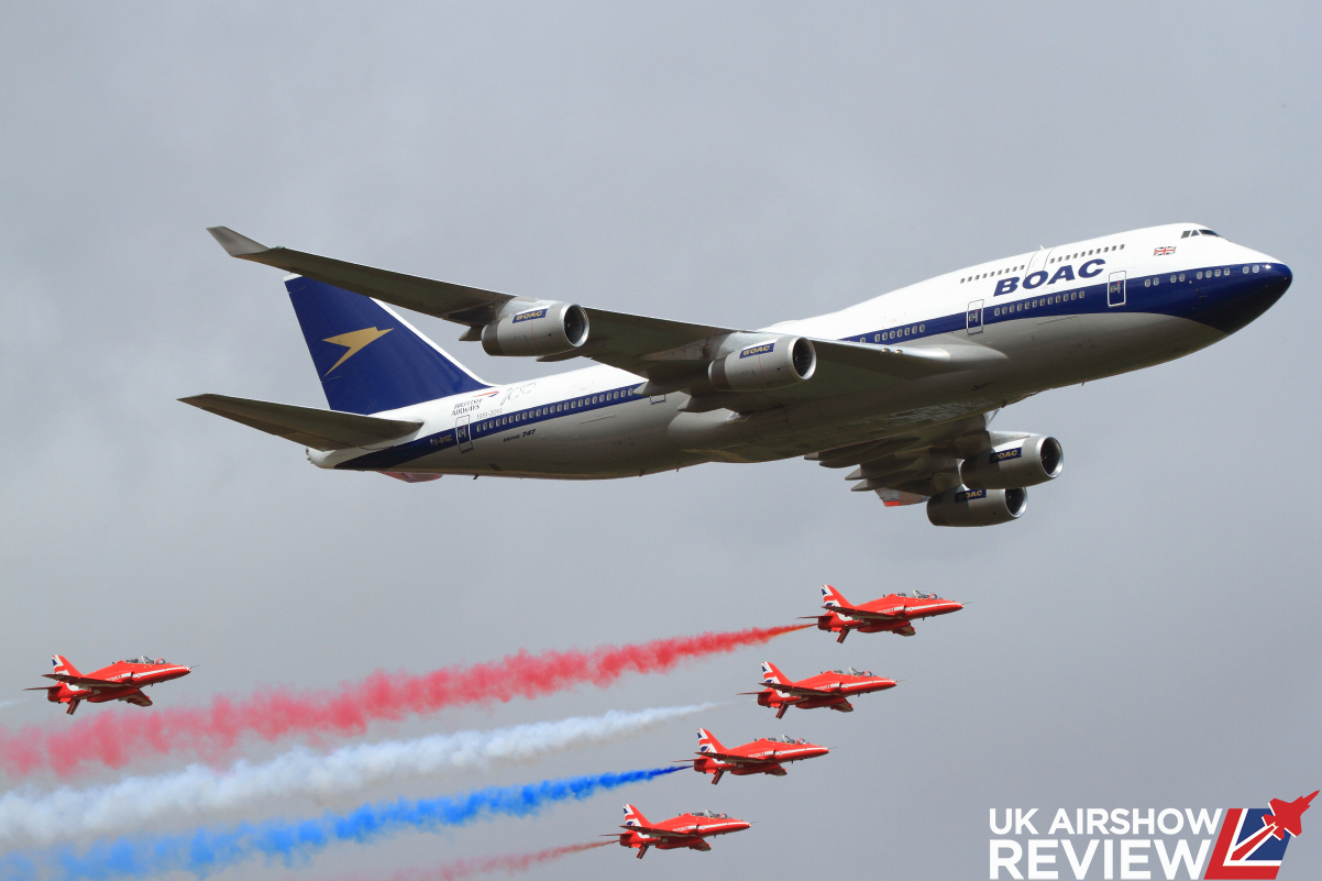British Airways BOAC 747-400 flypast